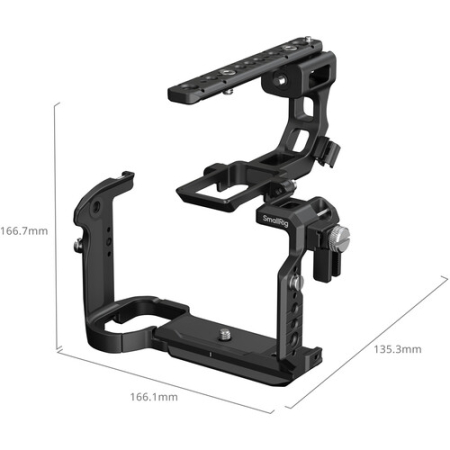 SmallRig 6777 - klatka do Sony FX5 z przedłużeniem uchwytu XLR-H2 i paskiem na rękę - wymiary